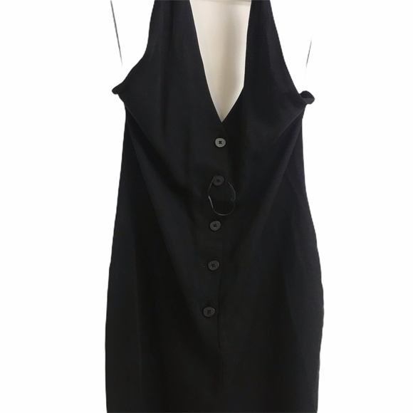 Zara Black Halter Neck Flare Wide Leg Jumpsuit New - Picture 6 of 9